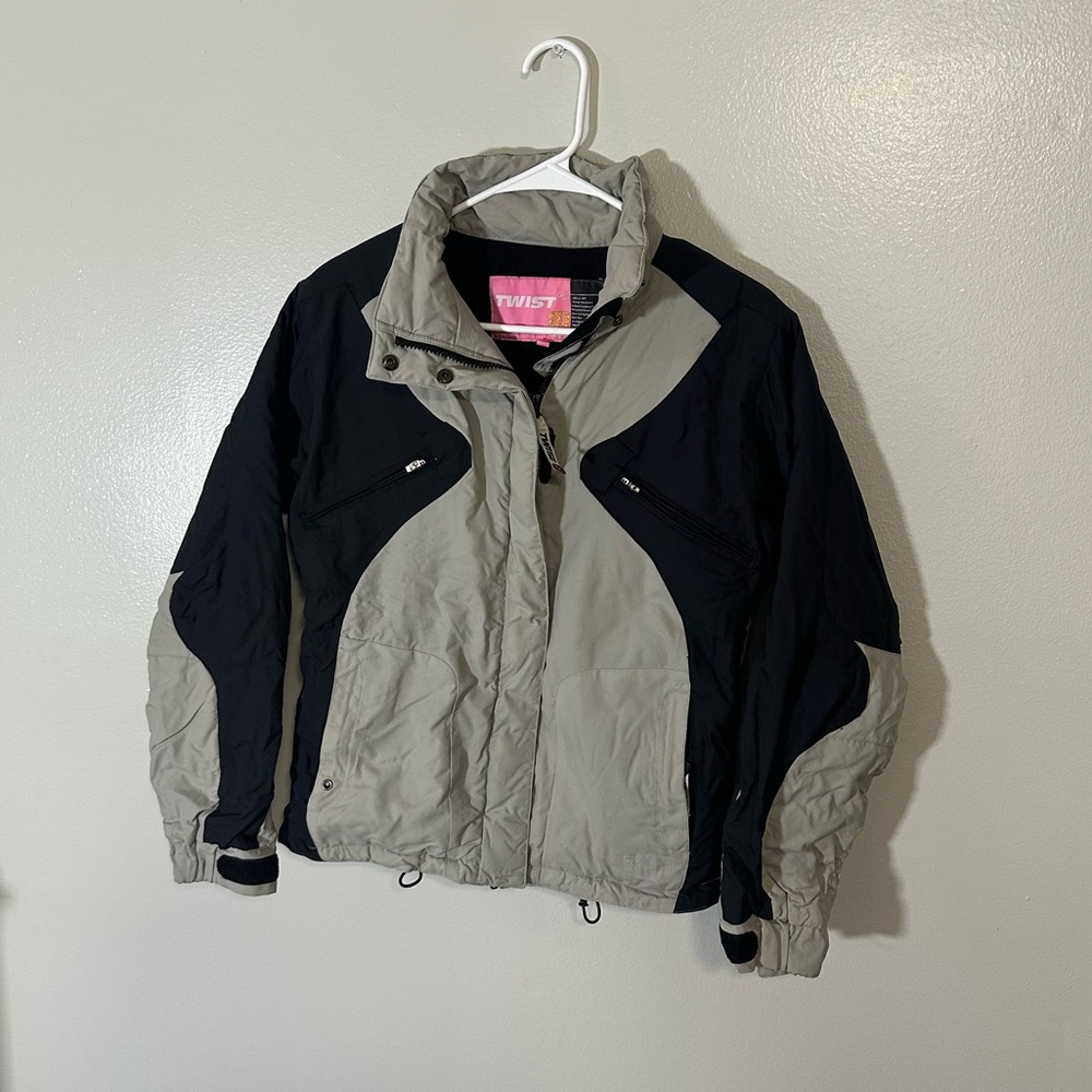 Women’s Twist Gray and Black Ski Jacket